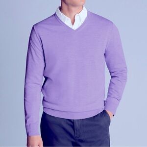 Peter Millar • Purple V Neck Pullover Sweater